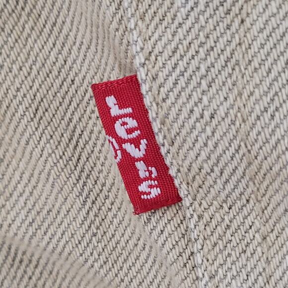 LEVIS 501 Button-Fly Straight Jeans 35x32 Beige - Picture 13 of 16